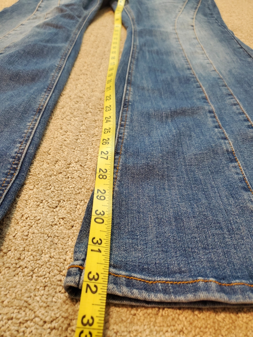 Judy Blue Flare Jeans Mid Rise Double Angle Seam  14W - Picture 10 of 10